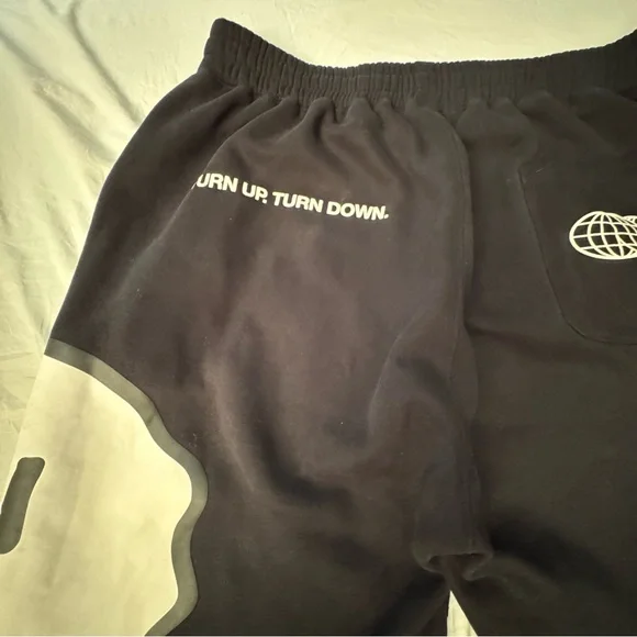 Turn Up Turn Down Barcode Joggers 365 Baggy Sweatpants Size 4XL Smiley Face